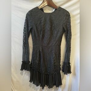 Selfie Leslie Black Long Sleeve Dress